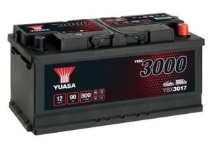 Baterie auto YUASA YBX 3000 ASIA YBX3017, 12 V, 90 Ah, 800 A, 353x175x175 mm, borna dreapta plus