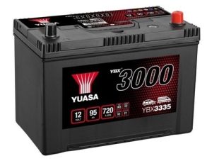 Baterie auto YUASA YBX 3000 ASIA YBX3335, 12 V, 95 Ah, 720 A, 304x174x225 mm, borna dreapta plus
