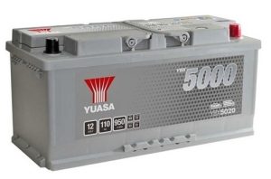 Baterie auto YUASA YBX 5000 Silver YBX5020, 12 V, 110 Ah, 950 A, 394x175x190 mm, borna dreapta plus