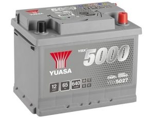 Baterie auto YUASA YBX 5000 Silver YBX5027, 12 V, 65 Ah, 640 A, 243x175x190 mm, borna dreapta plus
