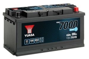 Baterie auto YUASA YBX 7000 EFB YBX7019, 12 V, 100 Ah, 850 A, 353x175x190 mm, borna dreapta plus