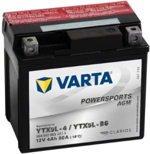 Baterie moto VARTA POWERSPORTS AGM 504012008 I314, 12 V, 4 Ah, 80 A, 114x71x106 mm