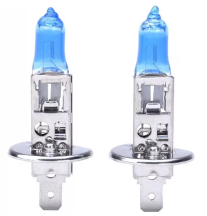 Set 2 becuri auto pentru far faza lunga CARPRISS 70721055, H1, 12V, P14.5s, imitatie xenon, +30 intensitate luminoasa