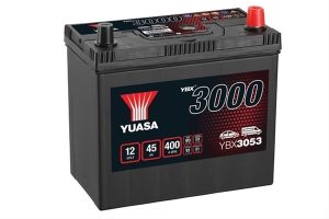 Baterie auto YUASA YBX 3000 Asia YBX3053, 12V, 45Ah, 400A, 238 x 129 x 225 mm, borna dreapta plus