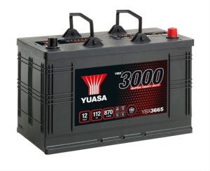 Baterie auto YUASA YBX 3000 Super HD Compact YBX3665, 12V, 112Ah, 870A, 346 x 173 x 234 mm, borna dreapta plus