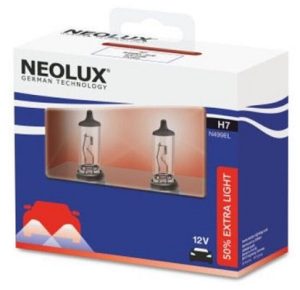 Set 2 becuri auto NEOLUX Extra Light +50 N499EL-2SCB, H7, 12V, 55W, PX26d