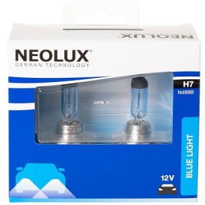 Set 2 becuri auto NEOLUX Blue Light N499B-2SCB, H7, 12V, 55W, PX26d