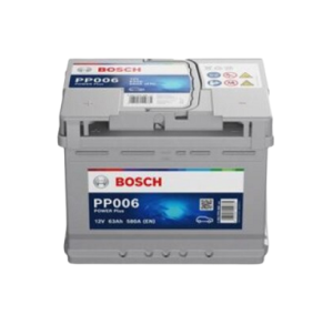 Baterie auto BOSCH Power Plus Line 0 092 PP0 060, tensiune 12V, amperaj 63 Ah, curent pornire EN 580 A, 242 x 175 x 190 mm