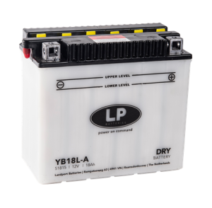 Baterie moto LANDPORT Dry +acid YB18L-A, tensiune 12V, amperaj 18 Ah, curent pornire EN 200 A, 181 x 90 x 160 mm