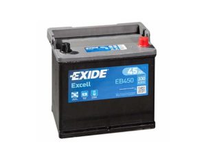 Baterie auto EXIDE Excell EB450, tensiune 12 V, amperaj 45 Ah, curent pornire 330 A, 220 x 135 x 225 mm, borna dreapta plus