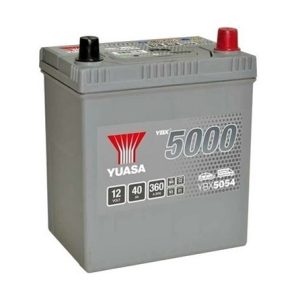 Baterie auto YUASA YBX 5000 ASIA YBX5054, 12 V, 40 Ah, 360 A, 187x127x223 mm, borna dreapta plus