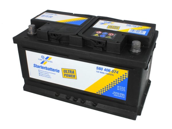 Baterie auto CARTECHNIC Ultra Power 580406074, tensiune 12 V, amperaj 80 Ah, curent pornire 740 A, borna normala dreapta +