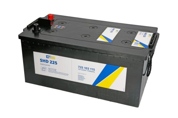 Baterie camion CARTECHNIC SHD Ultra Power 725103115, tensiune 12 V, amperaj 225 Ah, curent pornire 1150 A, borna inversa stanga +