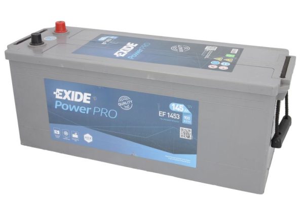 Baterie camion EXIDE Power PRO EF1453, tensiune 12 V, amperaj 145 Ah, curent pornire 900 A, borna stanga plus