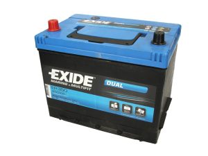 Baterie auto EXIDE Marine and Multifit DUAL ER350, tensiune 12 V, amperaj 80 Ah, curent pornire 510 A, borna stanga plus