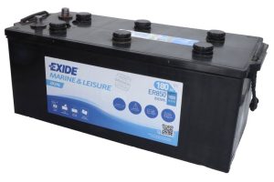 Baterie auto EXIDE Marine and Leisure DUAL ER850, tensiune 12 V, amperaj 180 Ah, curent pornire 1000 A, borna stanga plus