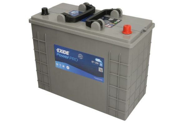 Baterie camion EXIDE Power PRO EF1250, tensiune 12 V, amperaj 125 Ah, curent pornire 850 A, borna dreapta plus