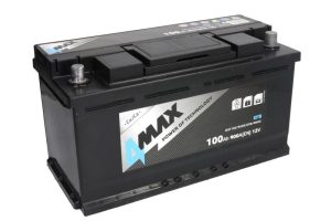 Baterie auto 4MAX Start Stop EFB BAT100/900R/EFB/4MAX, tensiune 12 V, amperaj 100 Ah, curent pornire 900 A, dreapta plus