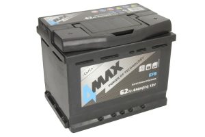 Baterie auto 4MAX Start Stop EFB BAT62/640R/EFB/4MAX, tensiune 12 V, amperaj 62 Ah, curent pornire 640 A, dreapta plus