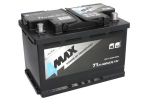 Baterie auto 4MAX Ecoline BAT71/620R/4MAX, tensiune 12 V, amperaj 71 Ah, curent pornire 620 A, dreapta plus