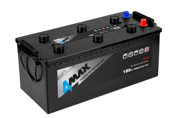 Baterie camion 4MAX SHD BAT180/950L/SHD/4MAX+, tensiune 12 V, amperaj 180 Ah, curent pornire 950 A, stanga plus