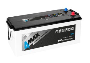 Baterie camion 4MAX EFB BAT190/1050L/EFB/4MAX+, tensiune 12 V, amperaj 190 Ah, curent pornire 1050 A, stanga plus
