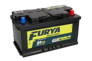 Baterie auto FURYA BAT80/720R/FURYA, tensiune 12 V, amperaj 80 Ah, curent pornire 720 A, borna dreapta plus