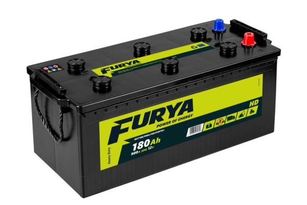 Baterie camion FURYA HD BAT180/900L/HD/FURYA+, tensiune 12 V, amperaj 180 Ah, curent pornire 900 A, borna stanga plus