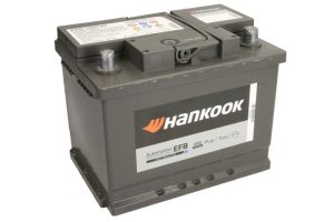 Baterie auto HANKOOK Start Stop EFB EFB56030, tensiune 12 V, amperaj 60 Ah, curent pornire 640 A, borna dreapta plus
