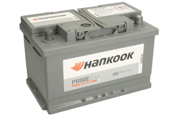 Baterie auto HANKOOK Prime PMF57405, tensiune 12 V, amperaj 74 Ah, curent pornire 750 A, borna dreapta plus