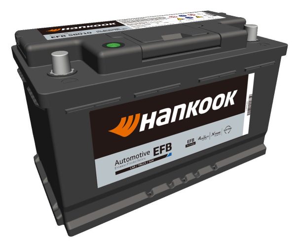 Baterie auto HANKOOK Start Stop EFB EFB58030, tensiune 12 V, amperaj 80 Ah, curent pornire 800 A, borna dreapta plus