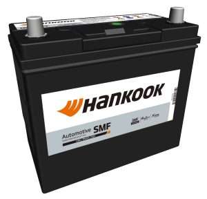Baterie auto HANKOOK SMF MF54551, tensiune 12 V, amperaj 45 Ah, curent pornire 360 A, borne subtiri, stanga plus
