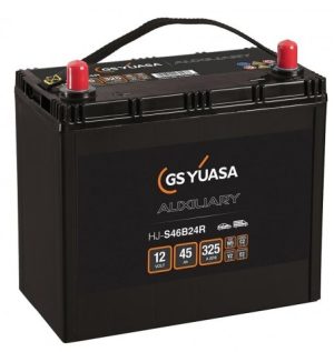 Baterie auto YUASA AUXILIAR HJ-S46B24R, 12 V, 45 Ah, 325 A, 238 x 129 x 227 mm, borna inversa stanga +