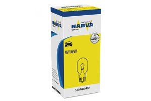 Set 10 bucati becuri stop/marsarier W16W 12 V, NARVA 17631