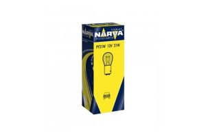 Bec auto semnalizare NARVA 17638, Py21W, tensiune 12 V, putere 21W, soclu BAU15s, culoare galben