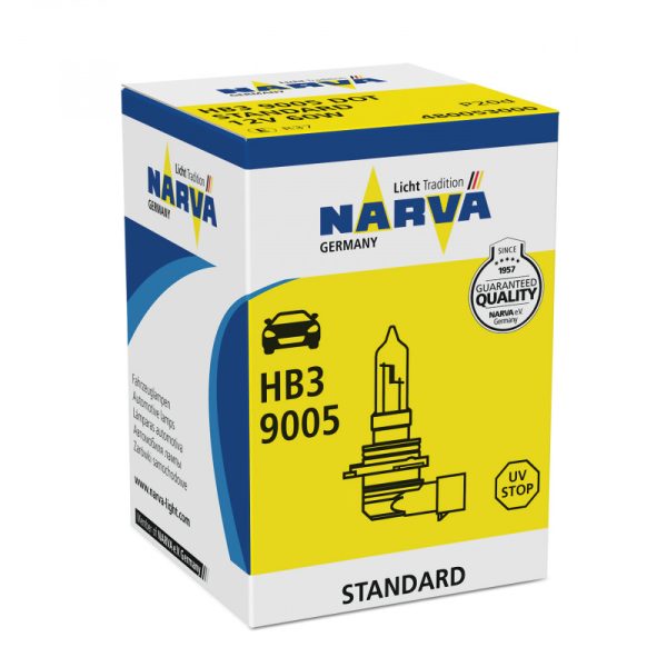 Set 2 becuri far HB3 65W 12 V, Range Power White NARVA 48625RPNVAS2
