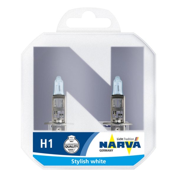 Set 2 becuri far H1 55W 12 V, Range Power Blue NARVA 48630RPNVAS2