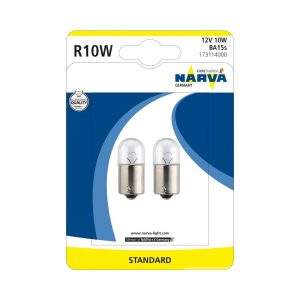 Set 2 becuri R10W 12 V, blister, NARVA 17311NVAB2