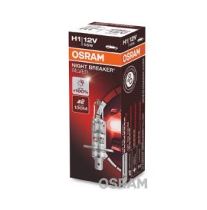 Bec far faza lunga 12 V, H1 55 W Night Breaker Silver +100, OSRAM 64150NBS