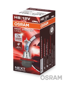 Bec far faza lunga 12 V, H8 35 W Night Breaker Laser Nextgen +150, OSRAM 64212NL