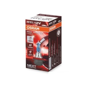 Bec far faza lunga 12 V, H11 55 W Night Breaker Laser Nextgen +150, OSRAM 64211NL