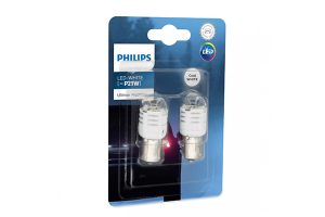 Set 2 becuri LED exterior 12 V, P21 White BA15S Ultinon Pro3000 SI PHILIPS 11498U30CWB2
