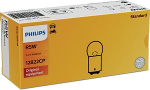 Bec auxiliar R5W BA15D 12 V, PHILIPS 12822CP
