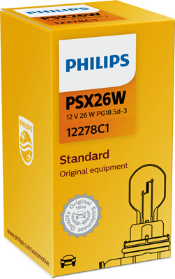 Bec lumini de stationare PHILIPS Hiper Vision 12278C1, 12 V, 26W, PSX26W, PG18.5d-3