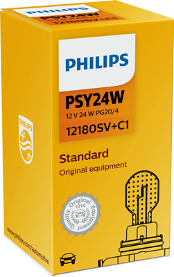 Bec semnalizare 12 V, PSY24W Silver Vision PHILIPS 12180SV+C1