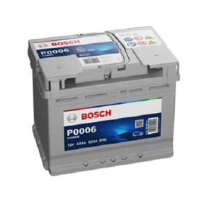 Baterie auto, de pornire, BOSCH Power Line 0092P00060, tensiune 12 V, amperaj 63 Ah, curent pornire 580 A, borna inversa stanga +