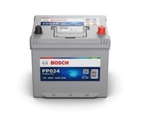 Baterie auto, de pornire, BOSCH Power Plus Line 0 092 PP0 240, tensiune 12 V, amperaj 60 Ah, curent pornire 520 A, borna normala dreapta +