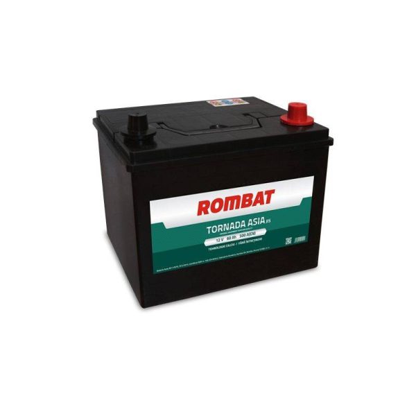 Baterie auto ROMBAT TORNADA ASIA 56036M0050RB, tensiune 12 V, amperaj 60 Ah, curent pornire 500 A, borna dreapta plus