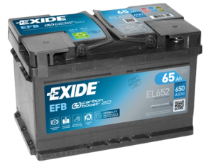 Baterie auto EXIDE EFB EL652, tensiune 12 V, amperaj 65 Ah, curent pornire 650 A, 278x175x175 mm, borna dreapta plus