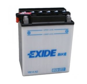 Baterie motocicleta EXIDE Conventional EBYB14-A2, tensiune 12 V, amperaj 14 Ah, curent pornire 145 A
